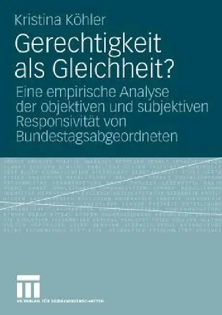 Cover of Gerechtigkeit ALS Gleichheit?