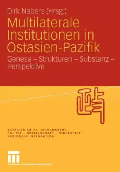 Cover of Multilaterale Institutionen in Ostasien-Pazifik