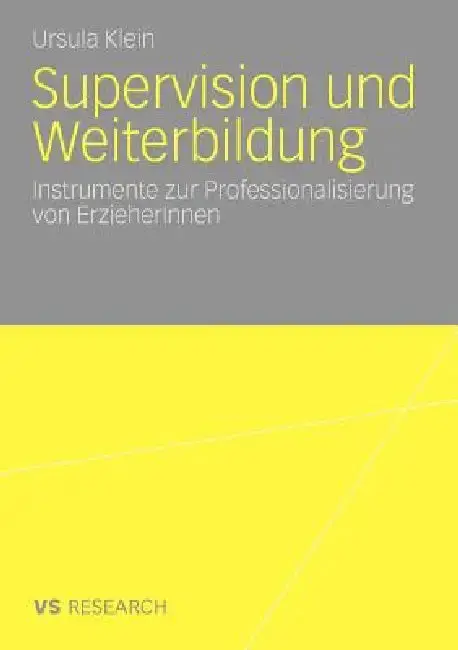Cover of Supervision Und Weiterbildung