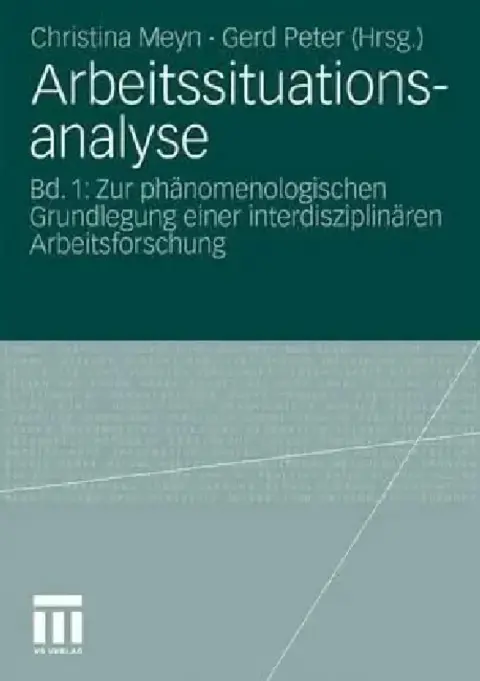 Cover of Arbeitssituationsanalyse