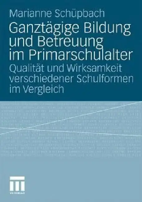 Cover of Ganztägige Bildung Und Betreuung Im Primarschulalter