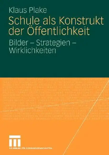 Cover of Schule ALS Konstrukt Der Öffentlichkeit