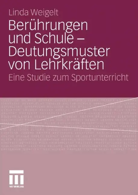Cover of Berührungen Und Schule - Deutungsmuster Von Lehrkräften