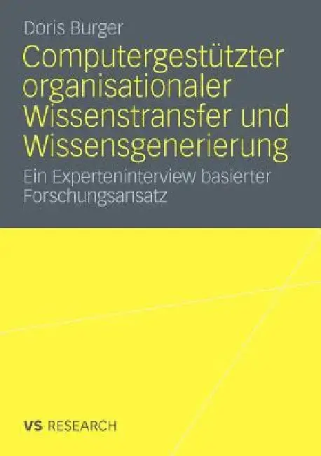 Cover of Computergestützter Organisationaler Wissenstransfer Und Wissensgenerierung