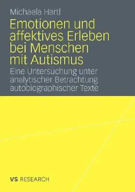 Cover of Emotionen Und Affektives Erleben Bei Menschen Mit Autismus