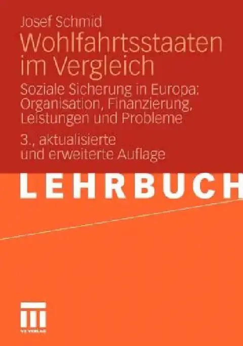 Cover of Wohlfahrtsstaaten Im Vergleich