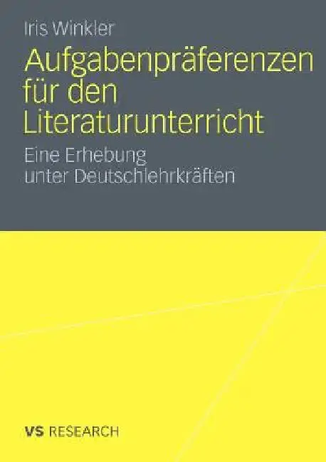 Cover of Aufgabenpräferenzen Für Den Literaturunterricht