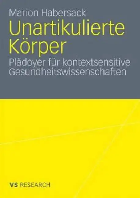 Cover of Unartikulierte Körper