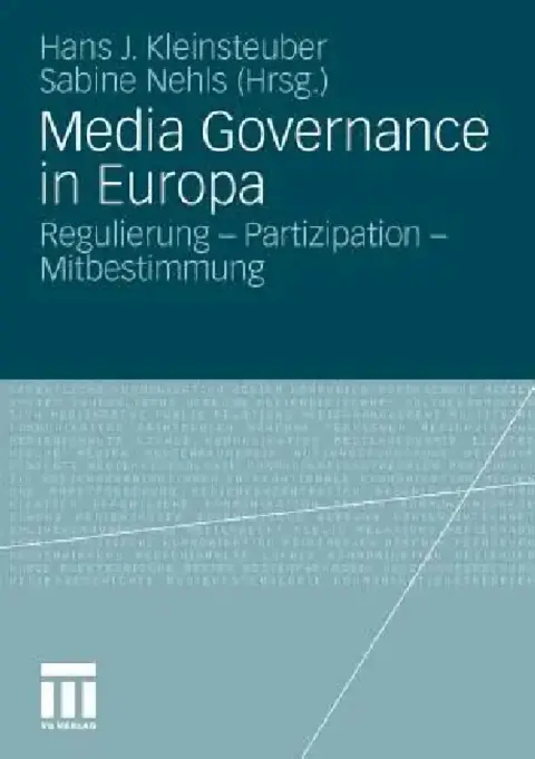 Cover of Media Governance in Europa