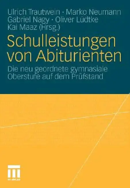 Cover of Schulleistungen Von Abiturienten