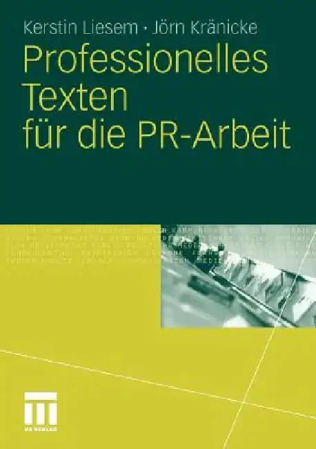 Cover of Professionelles Texten Für Die Pr-Arbeit