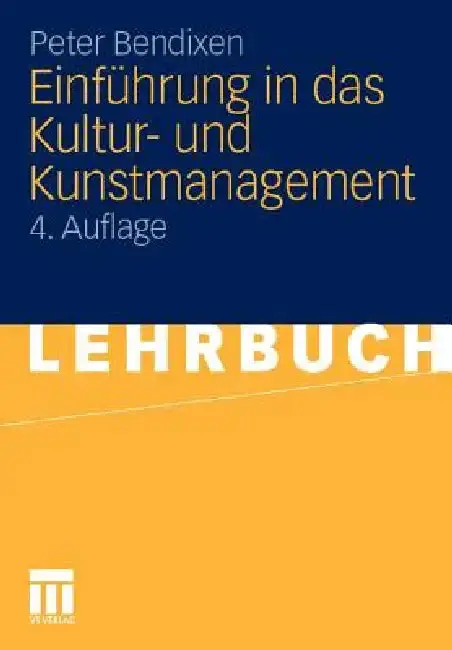 Cover of Einführung in Das Kultur- Und Kunstmanagement