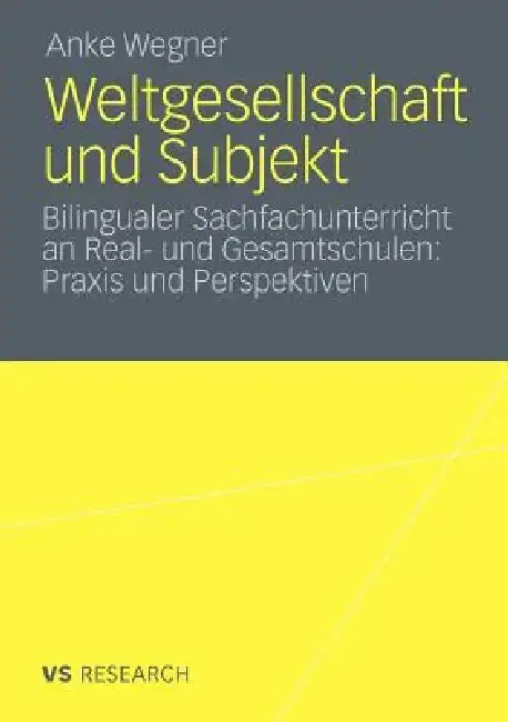 Cover of Weltgesellschaft Und Subjekt