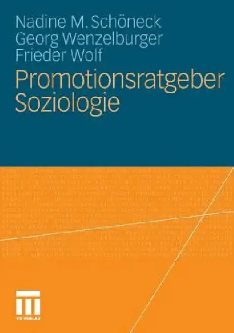 Cover of Promotionsratgeber Soziologie