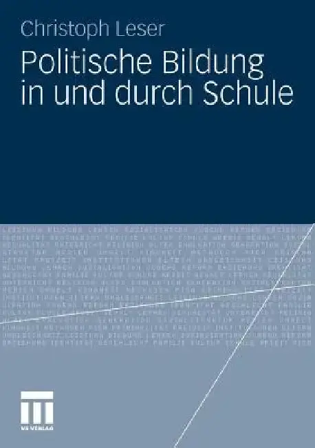 Cover of Politische Bildung in Und Durch Schule