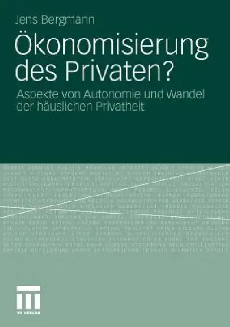 Cover of Ökonomisierung Des Privaten?