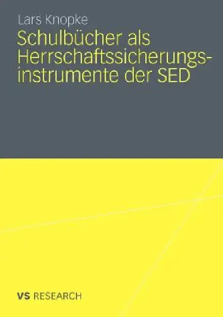 Cover of Schulbücher ALS Herrschaftssicherungsinstrumente Der sed