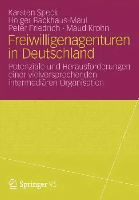 Cover of Freiwilligenagenturen in Deutschland