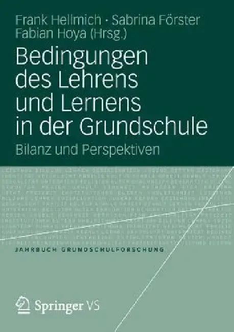 Cover of Bedingungen Des Lehrens Und Lernens in Der Grundschule