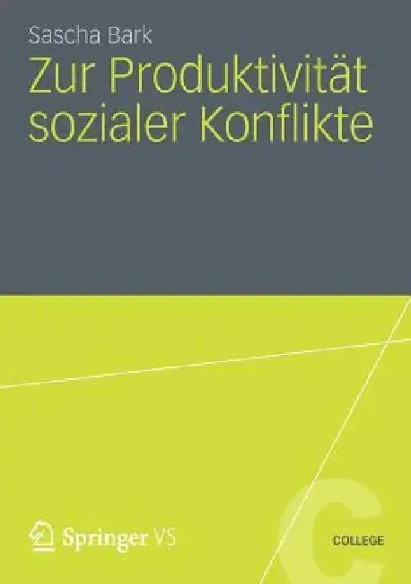 Cover of Zur Produktivität Sozialer Konflikte