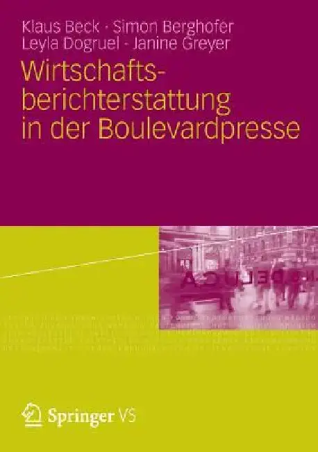 Cover of Wirtschaftsberichterstattung in Der Boulevardpresse