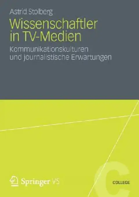Cover of Wissenschaftler in Tv-Medien