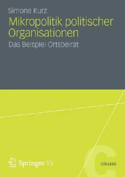 Cover of Mikropolitik Politischer Organisationen