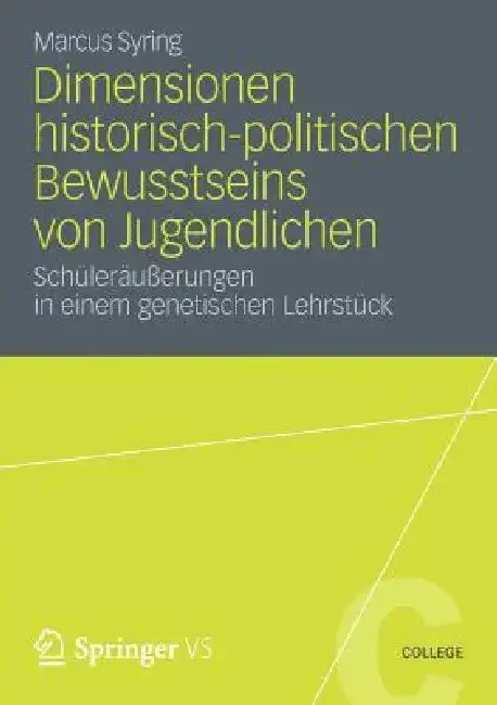 Cover of Dimensionen Historisch-Politischen Bewusstseins Von Jugendlichen