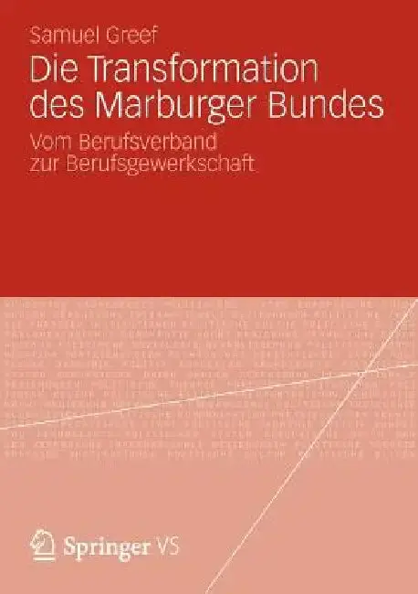Cover of Die Transformation Des Marburger Bundes