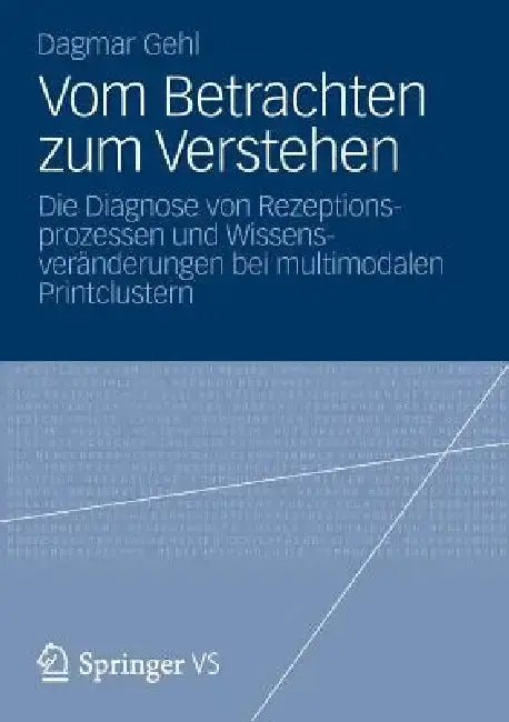 Cover of Vom Betrachten Zum Verstehen