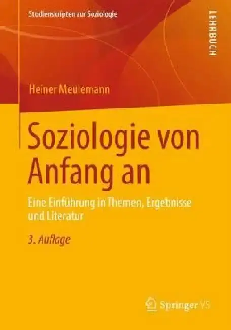 Cover of Soziologie Von Anfang an