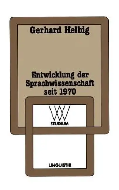 Cover of Entwicklung Der Sprachwissenschaft Seit 1970