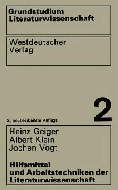 Cover of Hilfsmittel Und Arbeitstechniken Der Literaturwissenschaft
