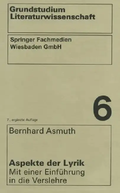 Cover of Aspekte Der Lyrik