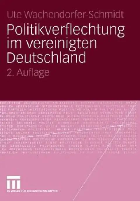 Cover of Politikverflechtung Im Vereinigten Deutschland