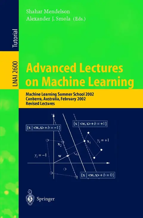 Cover of Advanced Lectures on Machine Learning (pb 2003)