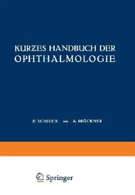 Cover of Kurƶes Handbuch Der Ophthalmologie