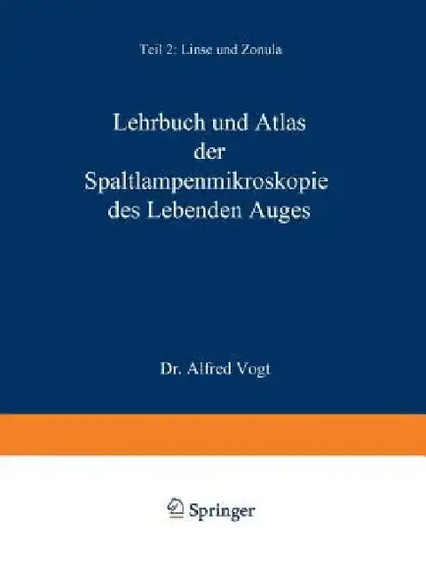 Cover of Lehrbuch Und Atlas Der Spaltlampenmikroskopie Des Lebenden Auges