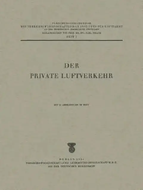 Cover of Der Private Luftverkehr