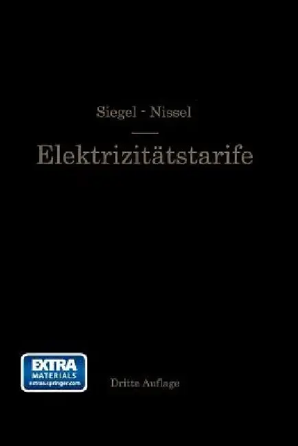 Cover of Die Elektrizitätstarife