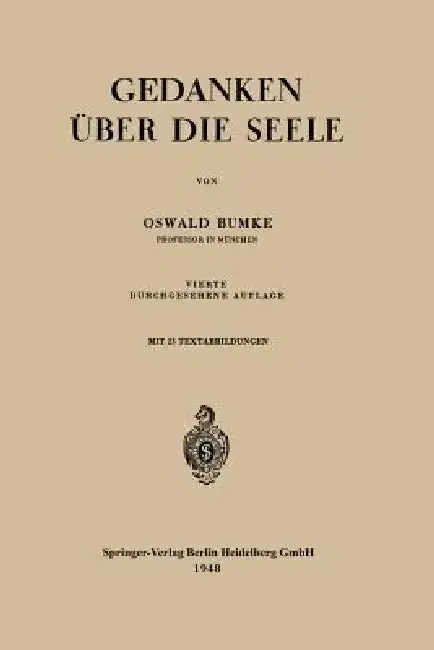 Cover of Gedanken Über Die Seele