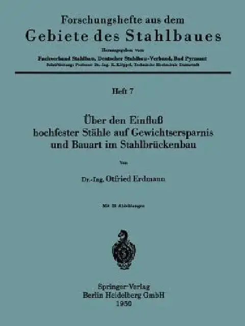Cover of Über Den Einfluß Hochfester Stähle Auf Gewichtsersparnis Und Bauart Im Stahlbrückenbau
