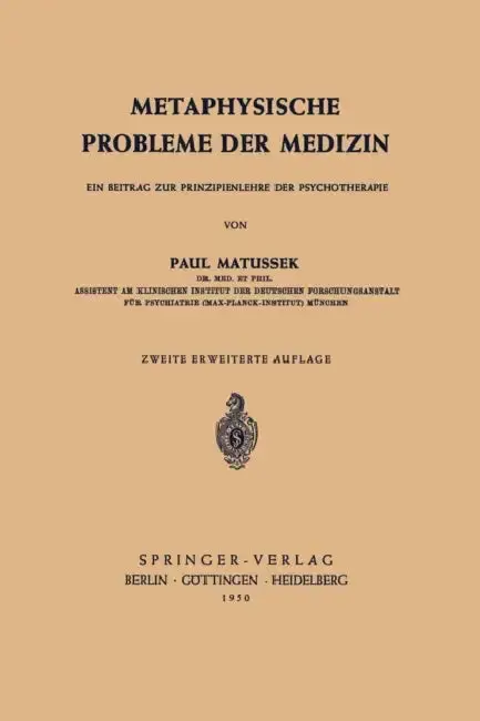 Cover of Metaphysische Probleme Der Medizin