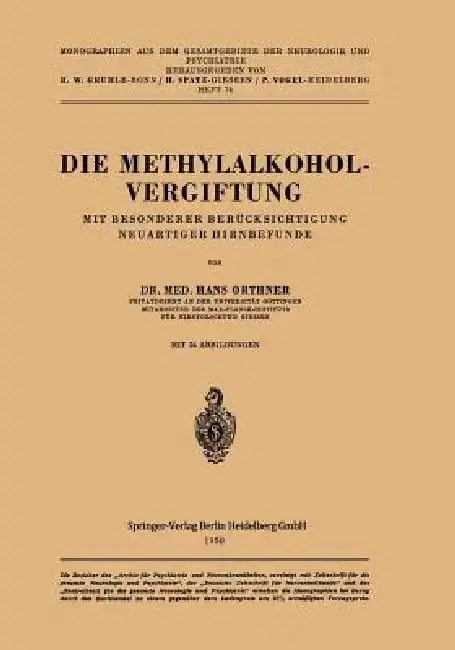 Cover of Die Methylalkoholvergiftung