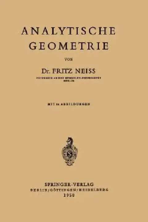 Cover of Analytische Geometrie