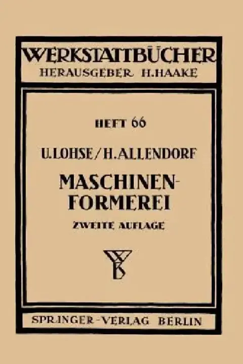 Cover of Maschinenformerei
