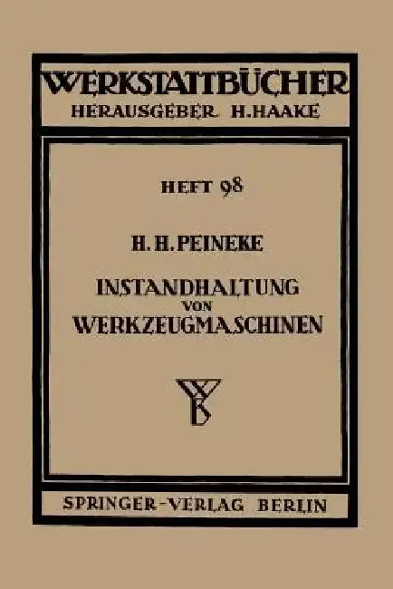 Cover of Instandhaltung Von Werkzeugmaschinen