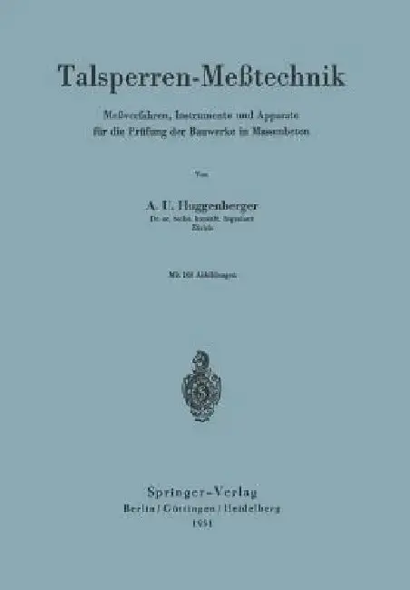 Cover of Talsperren-Meßtechnik