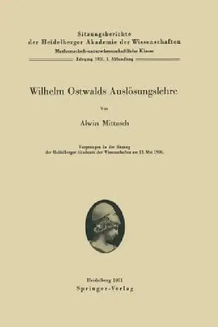 Cover of Wilhelm Ostwalds Auslösungslehre