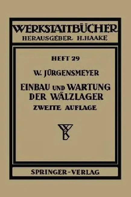 Cover of Einbau Und Wartung Der Wälzlager